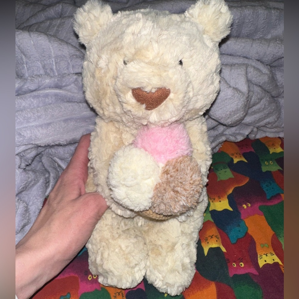 NWT Jellycat Oatus Bear with ice cream exclusive